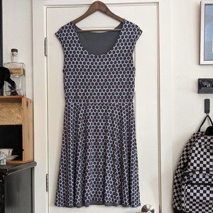 Betabrand Round-Trip Dress Gray / Beehive